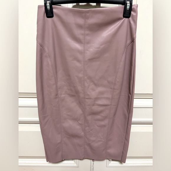 Express Faux Leather Midi skirt - Picture 2 of 3
